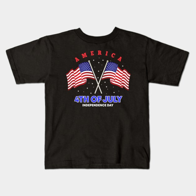 4th of July - Lets celebrate Kids T-Shirt by MaikaeferDesign